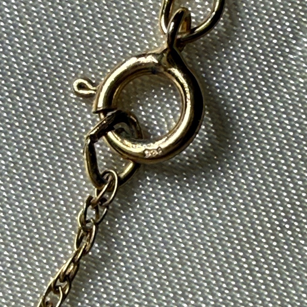 Collar vintage Cloisone Gold necklace stamped 985 18 inches . - Picture 4 of 5